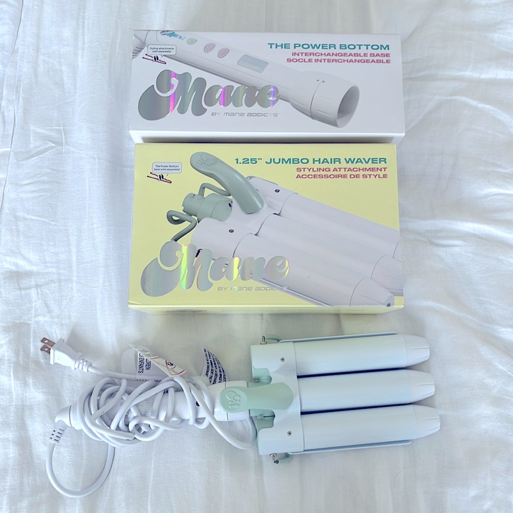 Mane Interchangeable Base and 1.25 Jumbo Hair Waver Attachment